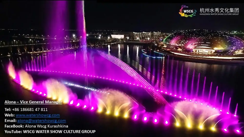 Laser Show with LED light and Big Music fountain show