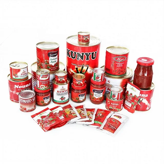 
Canned High Fresh Quality Tin Tomato Paste Manufacturer 2200g 