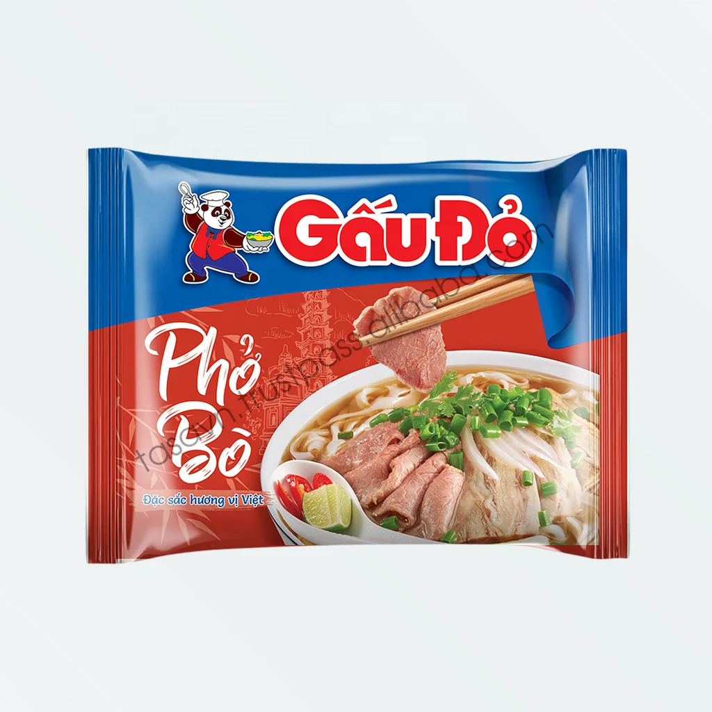 
Vietnamese delicious heathy and cheap Instant noodle with beef steak flavor 63gram (Halal) 