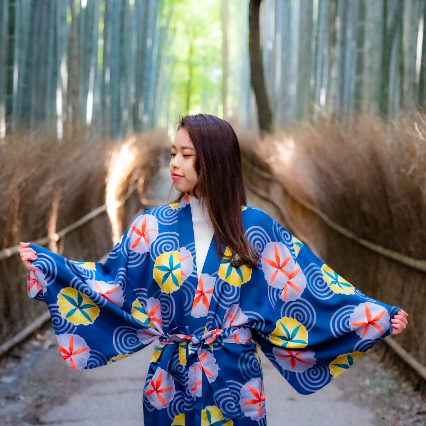 Кимоно хаори (утренняя слава) японское высококачественное кимоно