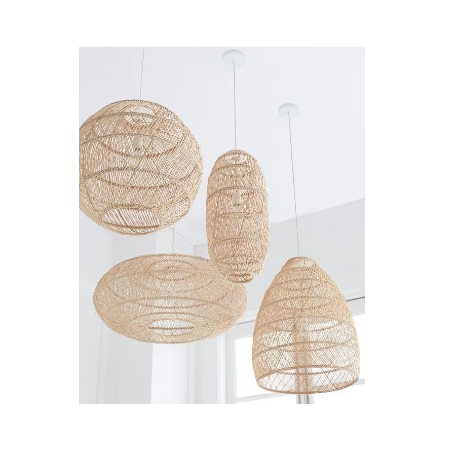 Wholesale Eco-Friendly 180 Beam Angle Bamboo Lamp Wicker Rattan Export From Vietnam