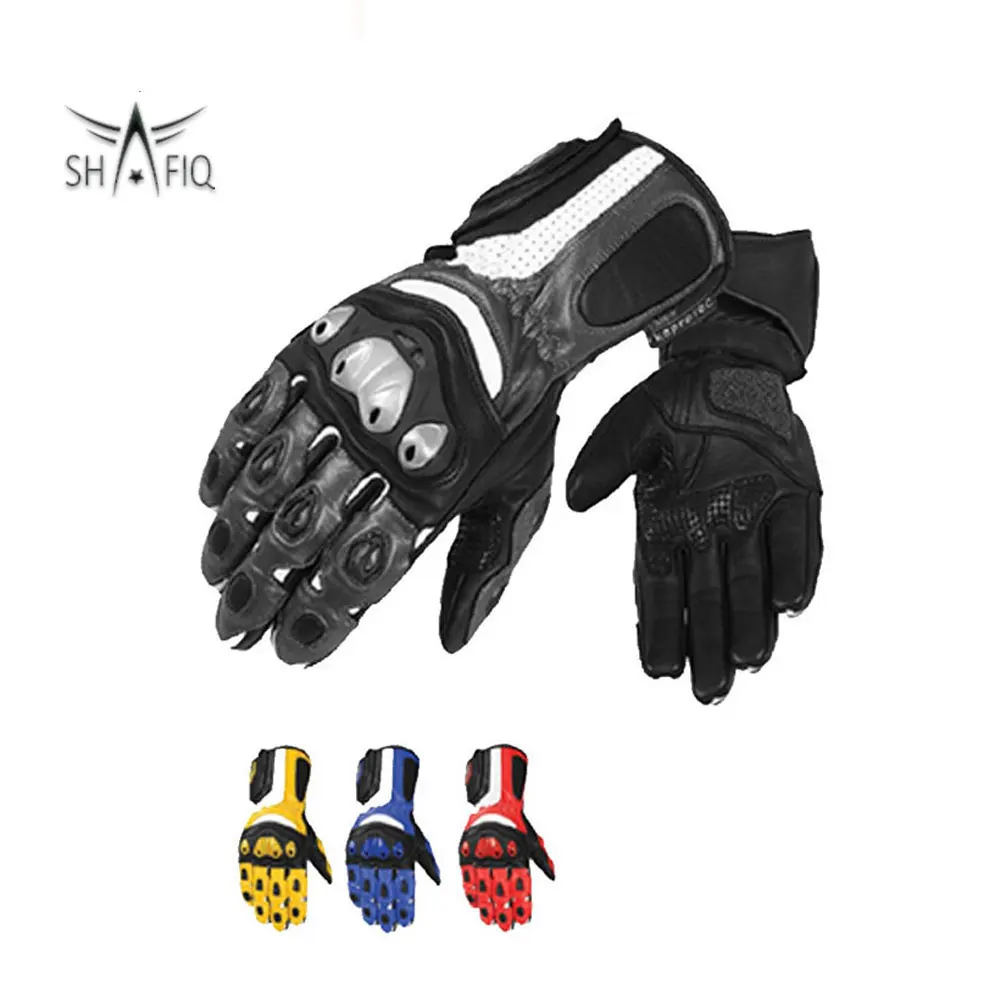Latest design 100% Genuine Leather Unisex Leather Gloves Motorcycle gloves with protections Riding gloves