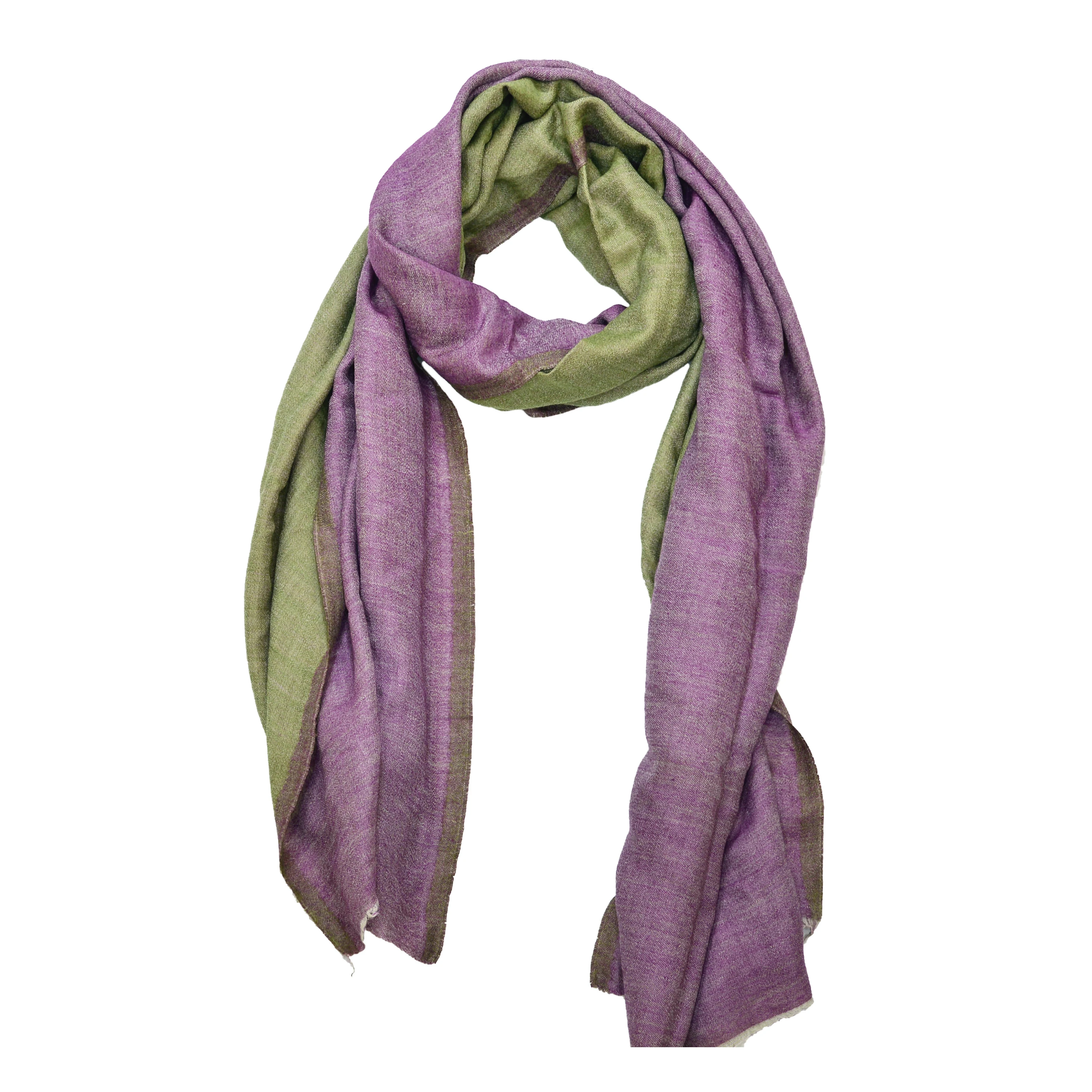 Pashmina two color double sided soft light very soft woven Reversible Woven scarf stoles shawls