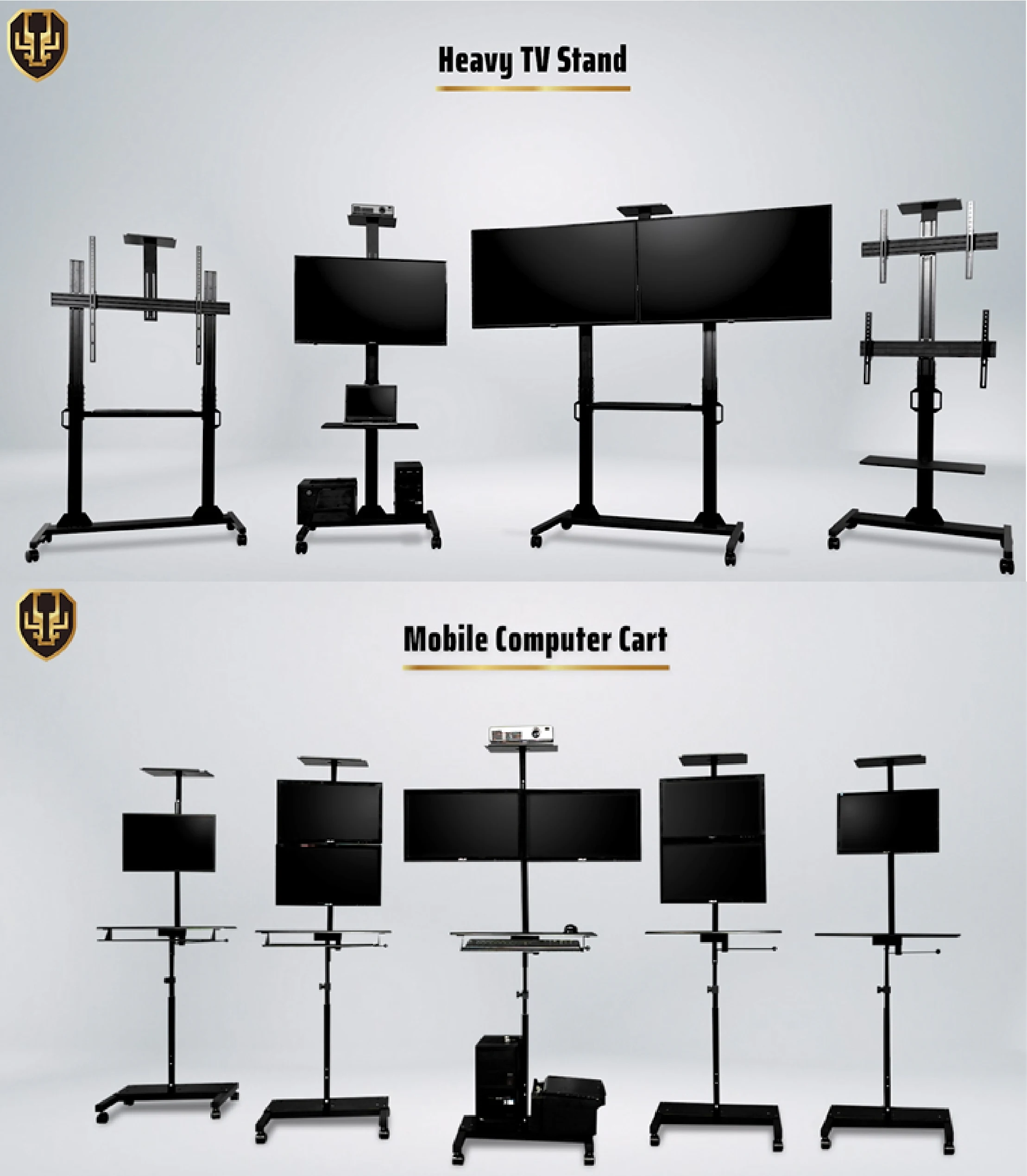 mobile tv stand with mount rolling tv cart