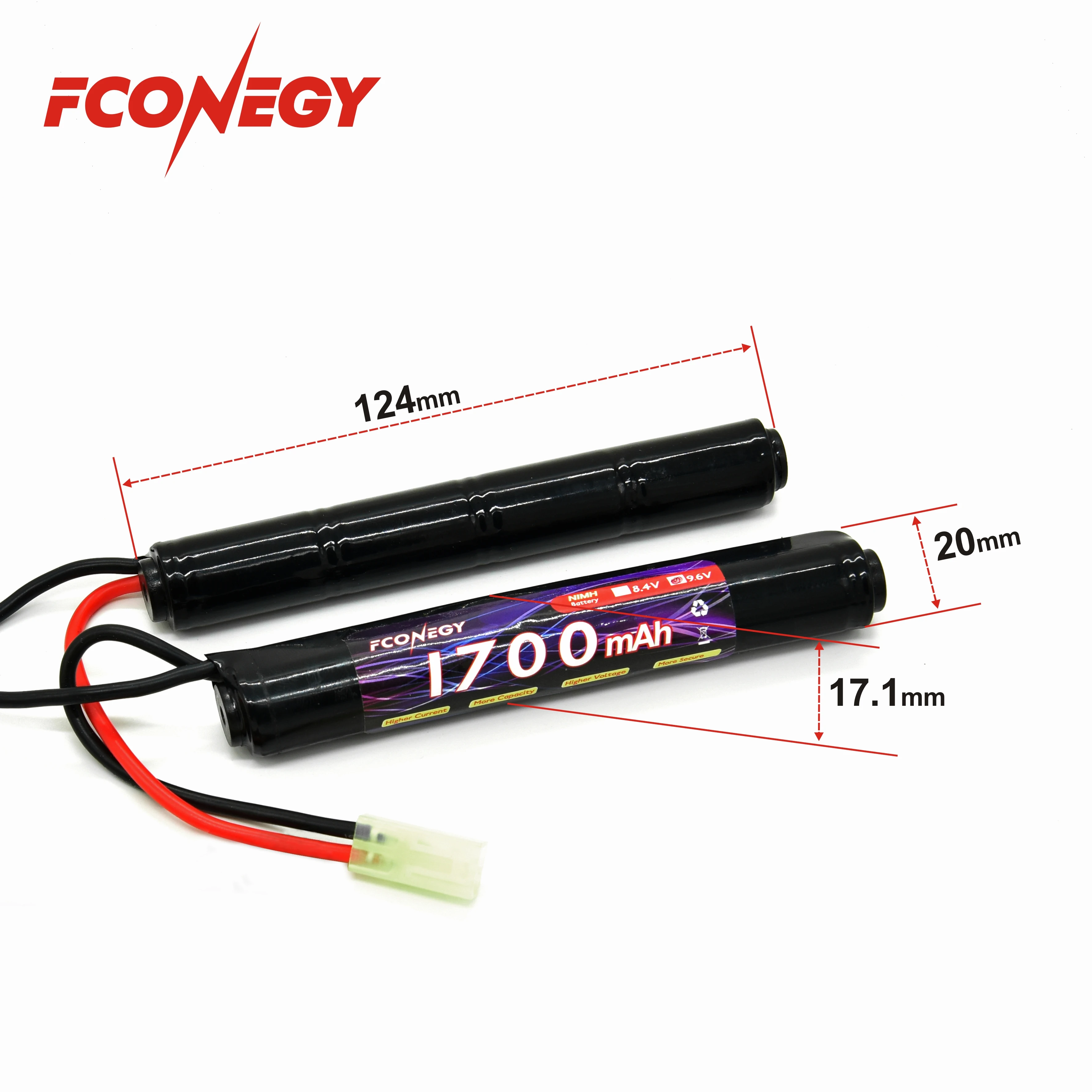 Аккумуляторная батарея Fconegy 2/3a1600 2/3a1700 9 6 в NiMH нунчак или бабочка с разъемом Mini Tamiya Deans для страйкбольных