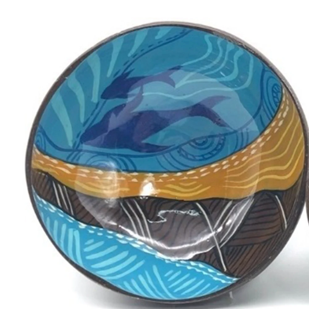 Lacquer coconut shell bowl