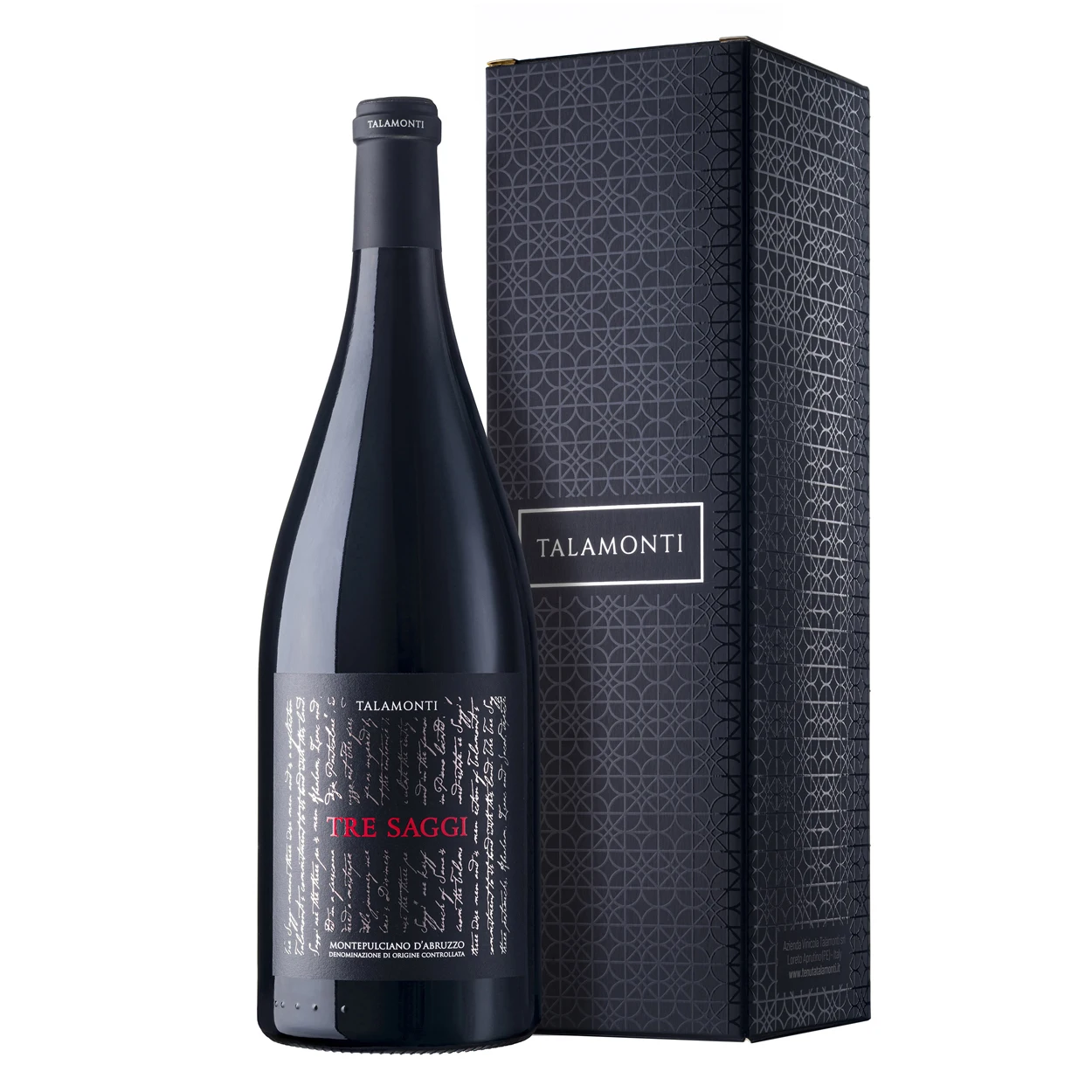 Top Quality Italian Red Wine - TALAMONTI TRE SAGGI Montepulciano DOC - 150cl alcoholic beverage