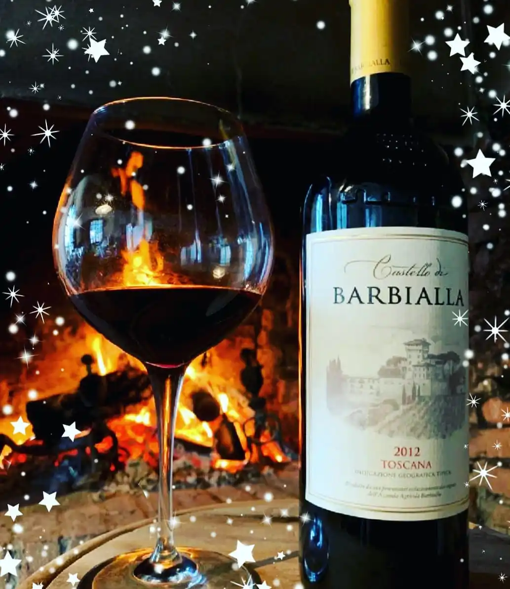 Red wine made in italy supertuscan igt sangiovese merlot petit verdot 2012