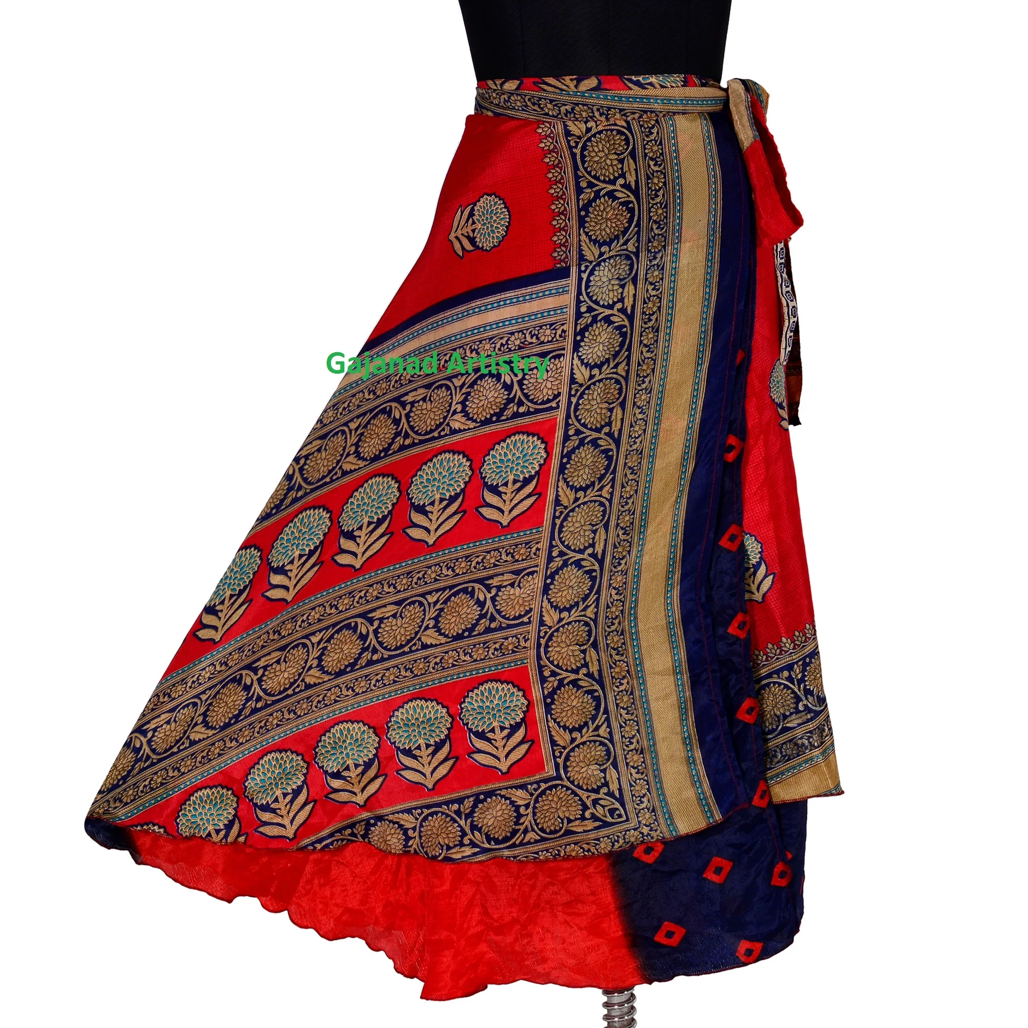 Wholesale lot Vintage Indian Silk Maxi Skirt Bohemian Floral maxi skirt Hippie Boho Summer skirts Wrap one size lo