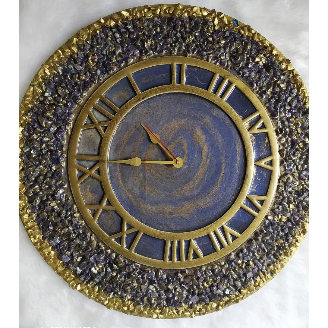 HOT SELLING WALL CLOCK CRYSTAL CLOCK BEACH POUR 3 RESIN CLOCK FOR SALE
