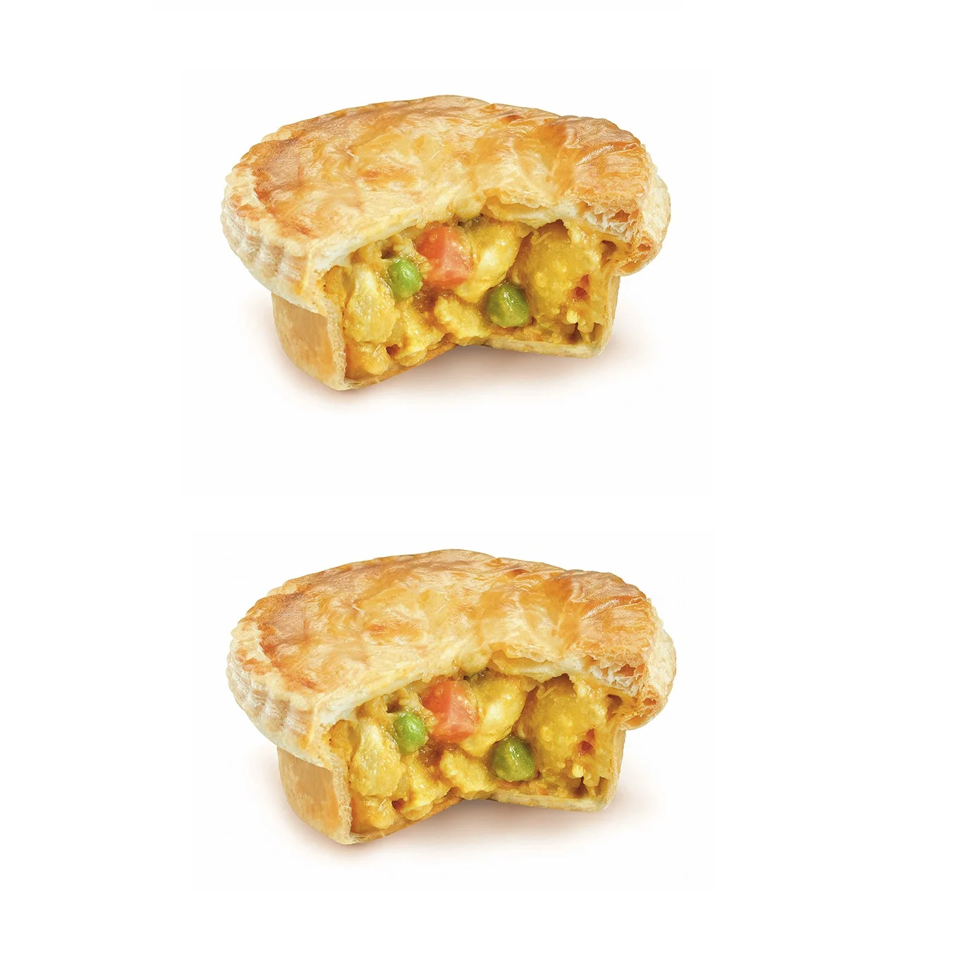 
Normal Baked Goods Circle Spicy Curry Chicken Pie Frozen Pastry In Colored Box Packaging 