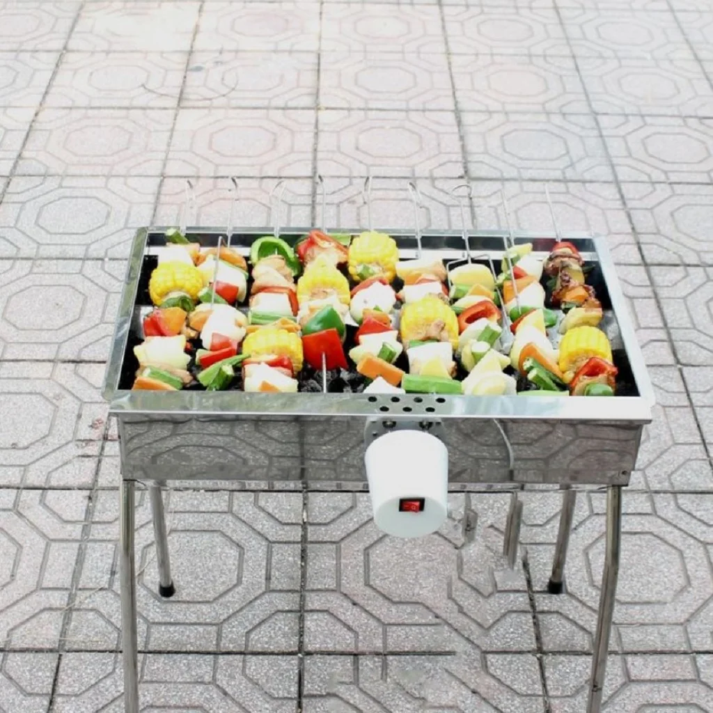 Viet Nam Factory Price Stainless Steel Charcoal Grill Outdoor Grill Charcoal BBQ Grill Light Grey Colour