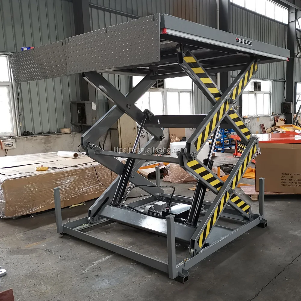 2000kg High Lift Electric Hydraulic Scissor Cargo Lift Table