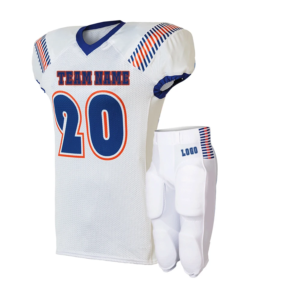 OEM customized kids purple practice game leaugue usa sublimation printing multi color american football uniform jerseys Set