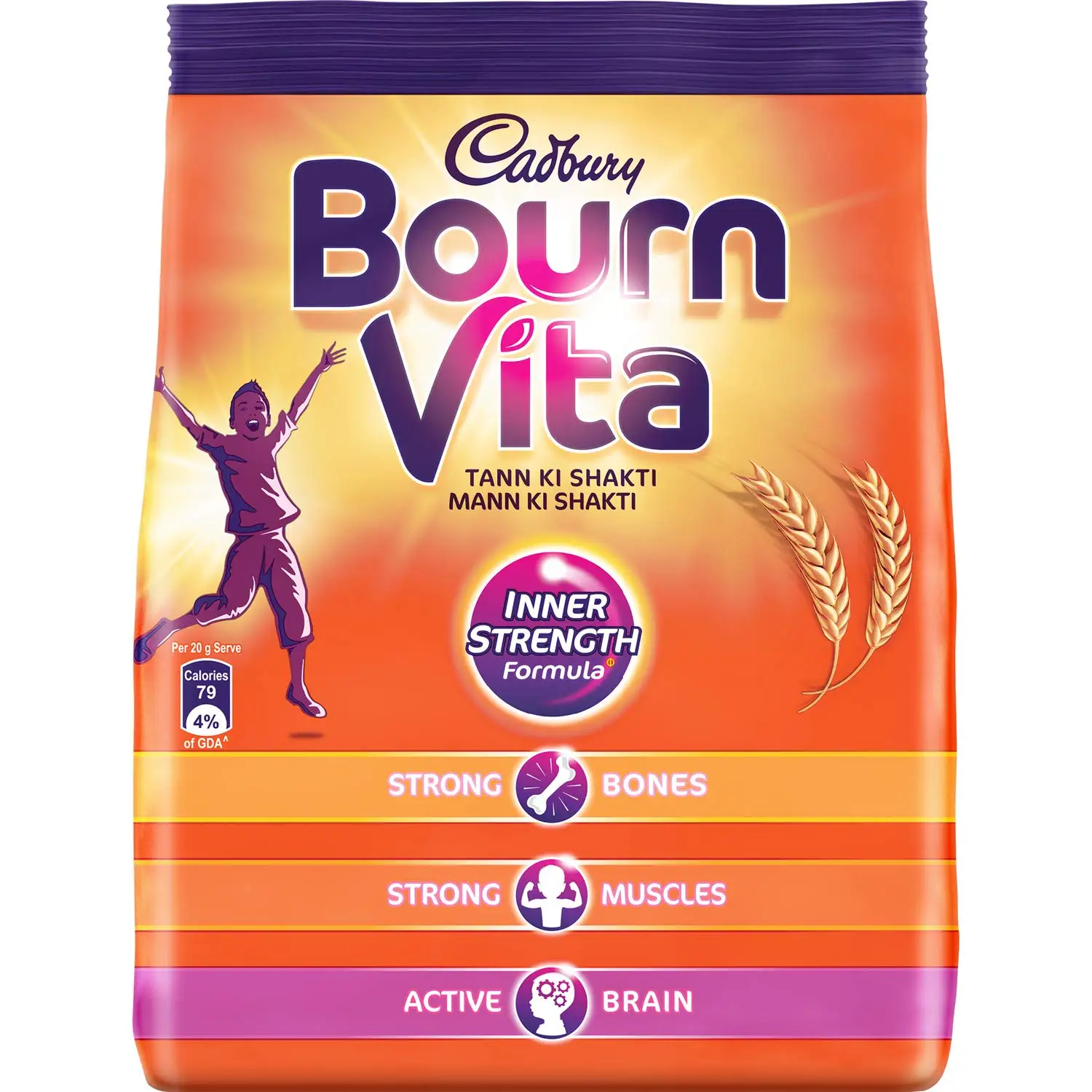 
CADBURY BOURNVITA INNER STRENGTH FORMULA CHOCOLATE HEALTH DRINK JAR 500G 