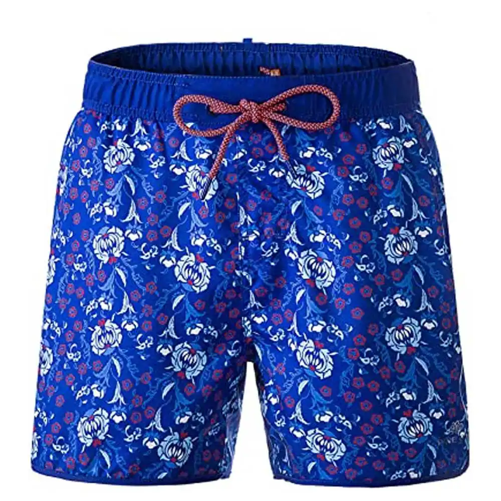 
Шорты мужские из 100% полиэстера, пляжная одежда синего цвета, шорты с личным логотипом 