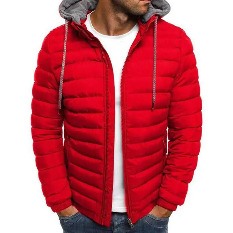 Men Padded Puffer Bubble Coat Warmer Jacket Zip Up Hooded Quilted Outwear Casual bubble jacket 2020