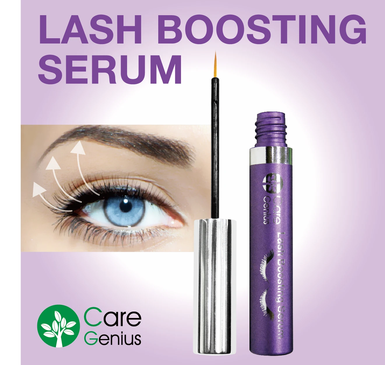 private label eyelash growth serum and liquid eyeliner