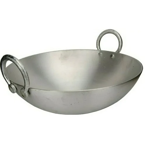 Antique Pure Aluminium Kadai for Deep Frying Cooking Utensils Healthy Benefits Hammered Kadai Pital Kadhai Heavy Weight Working