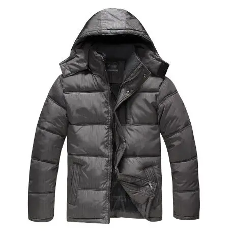 Men Hooded autumn winter jacket with High quality men thick down puff jacket with long sleeve for freezing winter