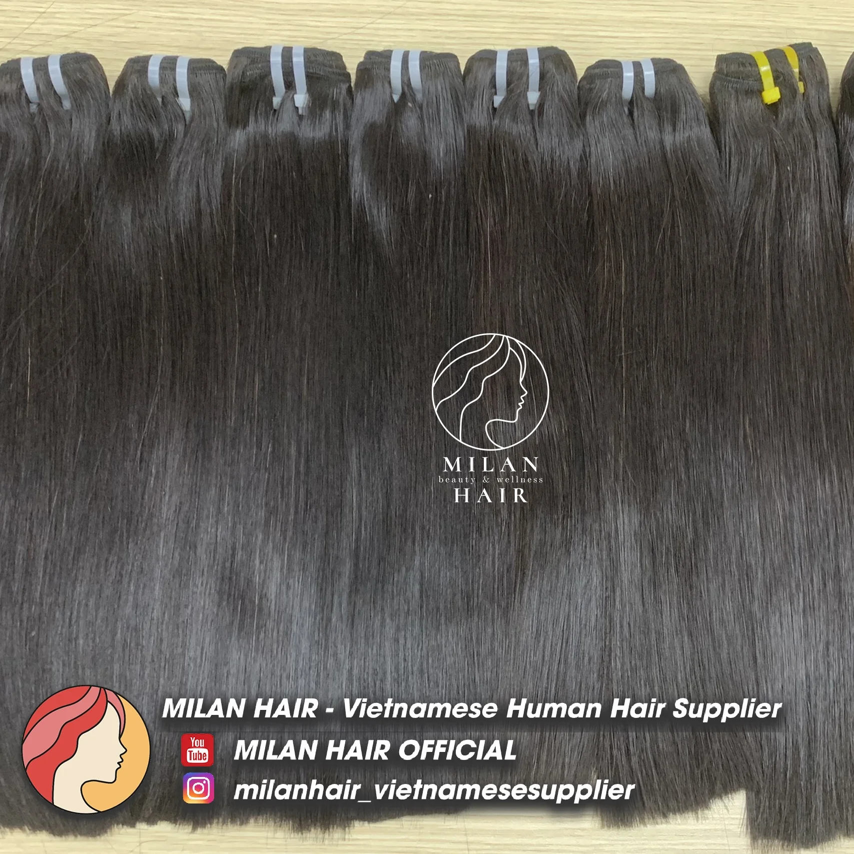 Long straight double drawn hair on sale best virgin remy hair grade 12A human hair Vietnam extensions