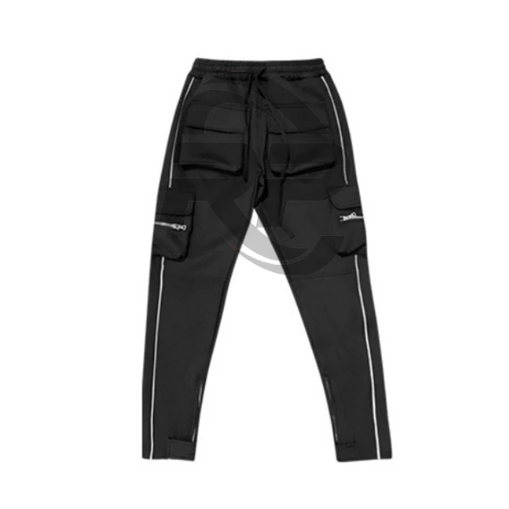 Mens Cargo Pants Gyms Fitness Sportswear Reflective Trouser Men Casual Jogger Pant Hip Hop Streetwear Joggers Sweatpants