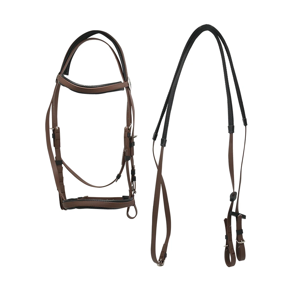 wholesale horse equipment single noseband Horse Bridle And Reins for horse riding racing