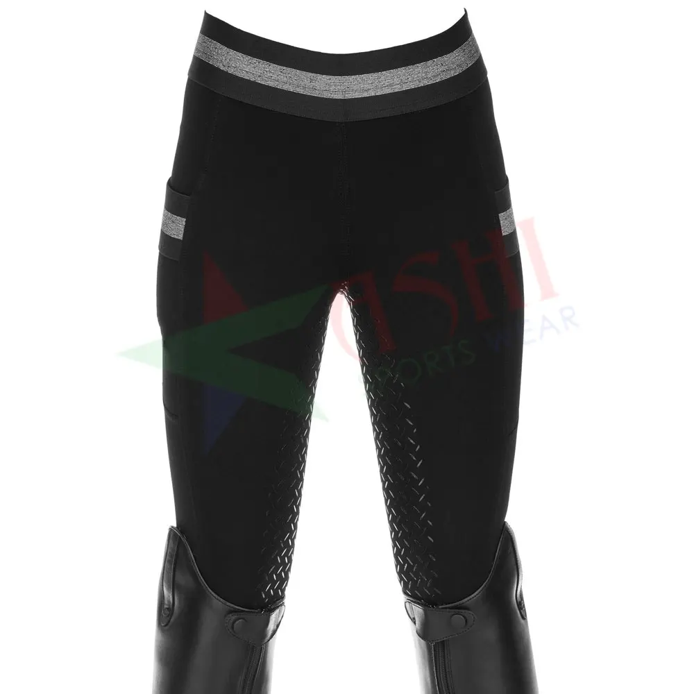 Full Seat Silicone Equestrian Riding Pants Belt Loops Ladies 4 way stretch riding sexy full seat equestrian legging Riding Pants