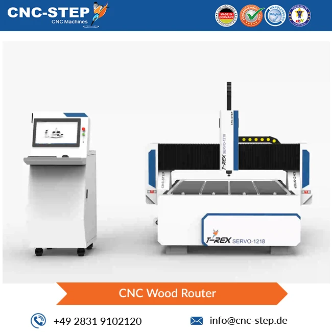 0 015 мм точность позиционирования Серводвигатель Твердая стальная рама CNC деревообрабатывающий станок