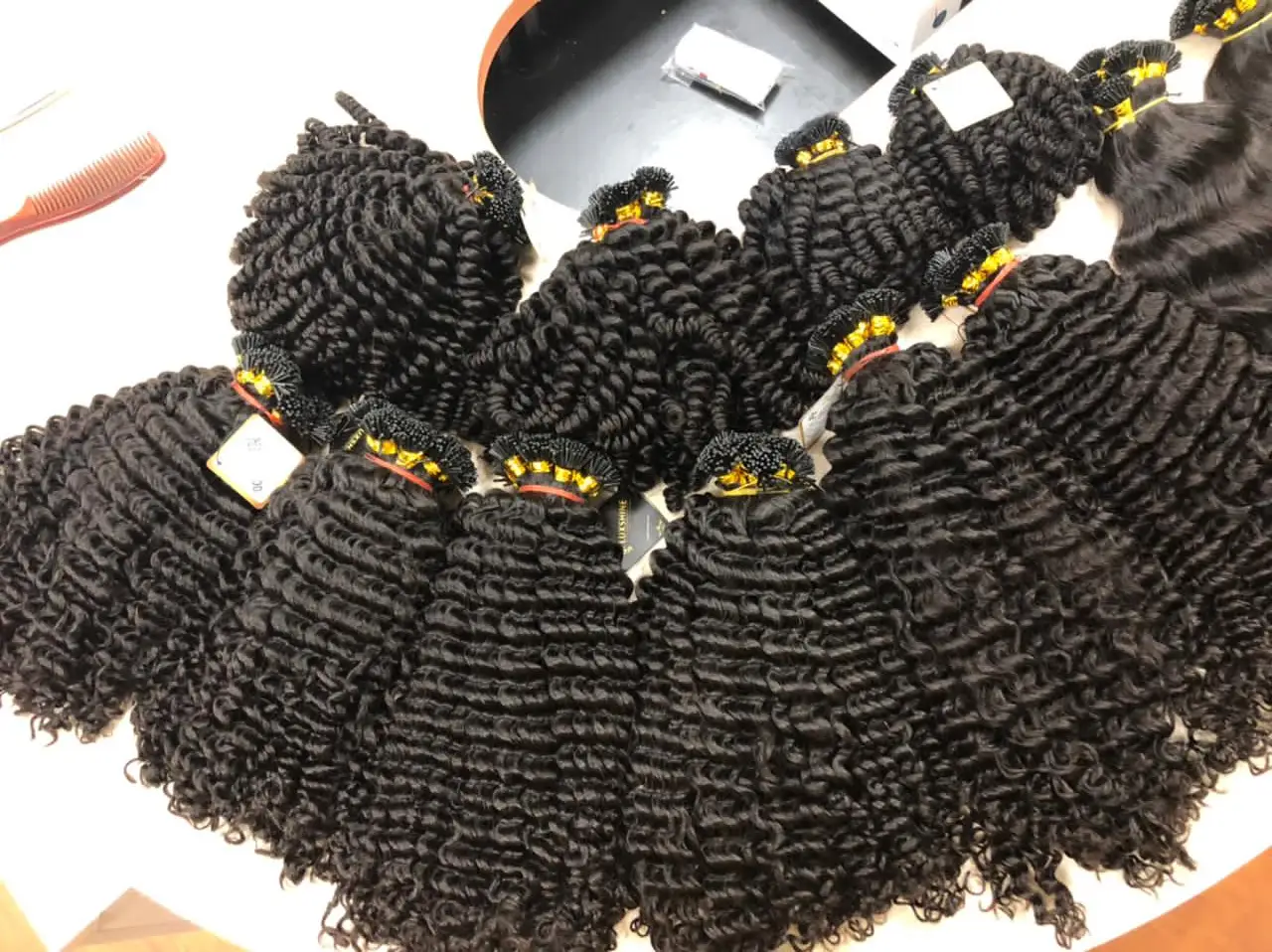 Luxshinehair  Keratin itip bonding natural wavy full ends Brazilian Virgin Human Hair Cuticle Aligned from Laura