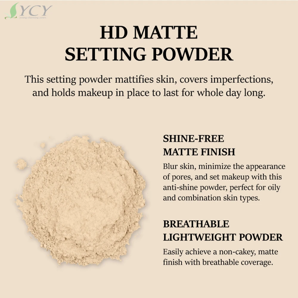 HD Matte makeup coloring long lasting face loose powder Setting Powder