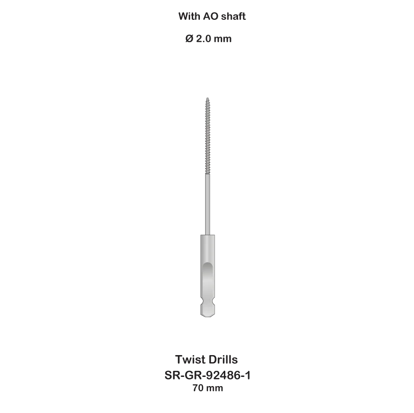 Pakistan Manufacturing Surgical Instruments Twist Drills With AO Shaft