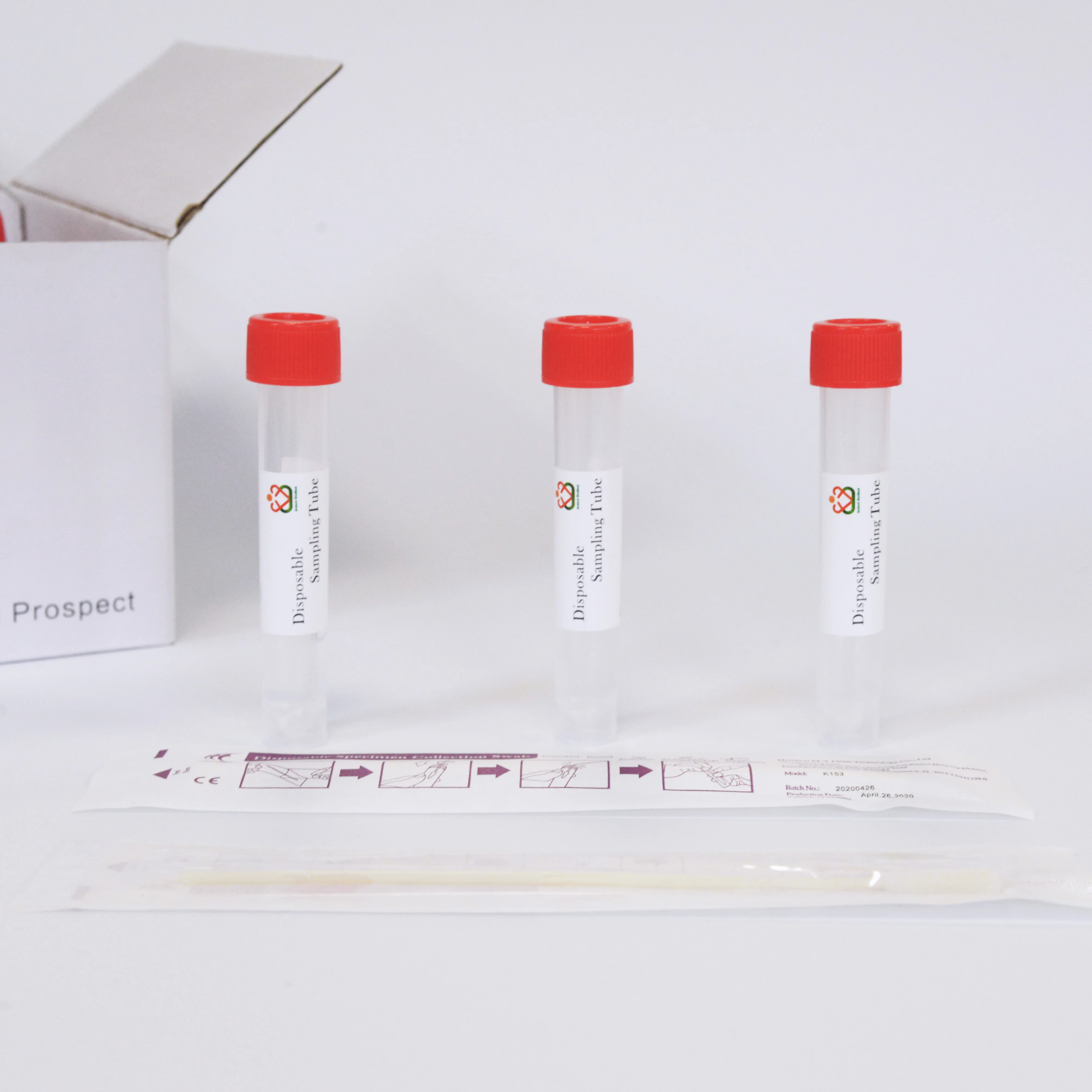 
Pcr vtm kit with flocked nylon specimen collection Sterile Medical swab test kit sticks Nasopharyngeal Flocked nasal swab 