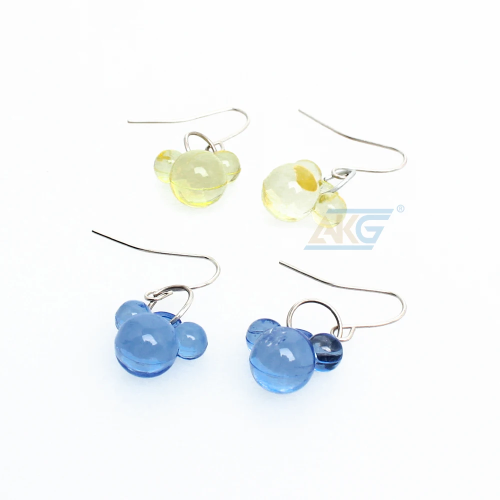 Cute Earrings For Child Cute Mouse Available in Blue and Yellow