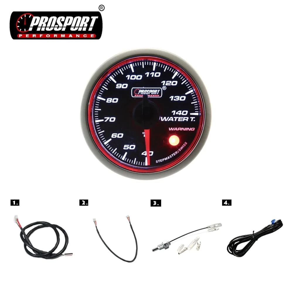 Water Temp Gauge 52mm Car with Warning Aftermarket Best
