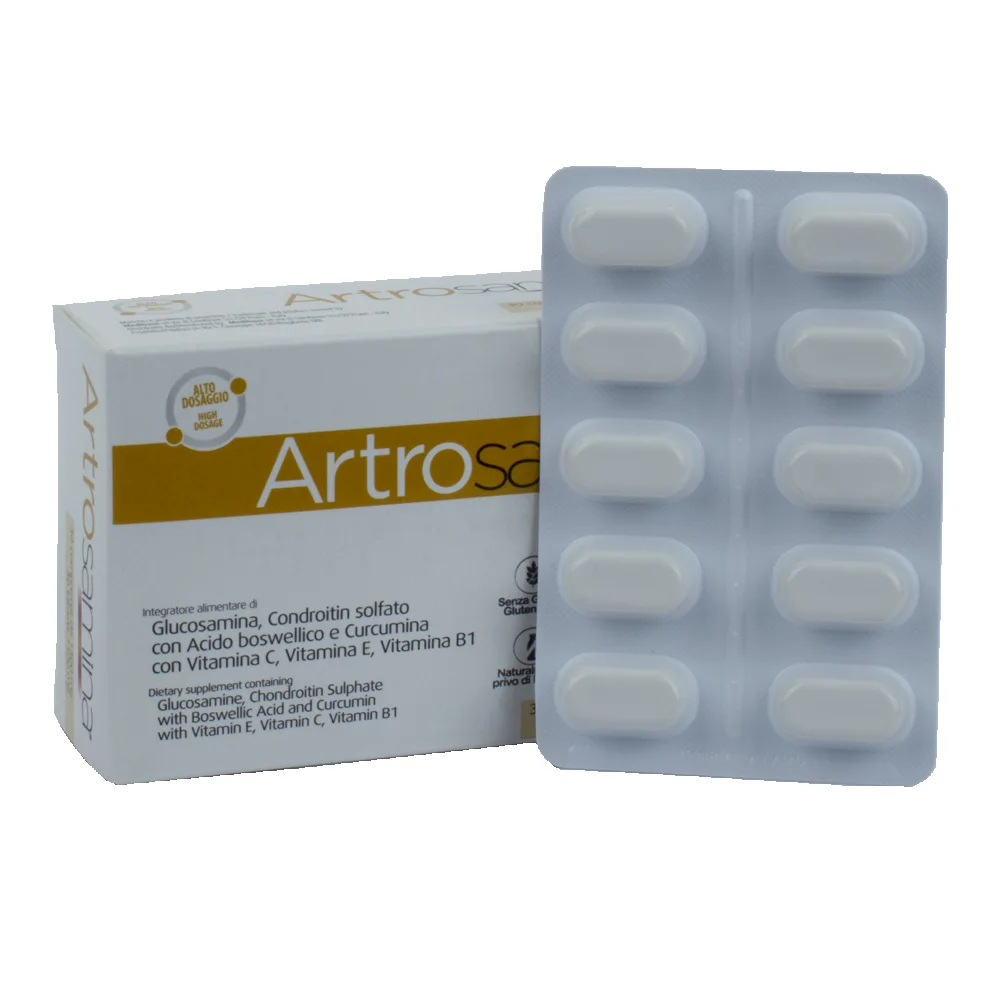 Best Quality Glucosamine, Chondroitin Sulphate, Curcuma L. & Boswellia S. Dry Extracts Supplement Tablets for Joints Wellness