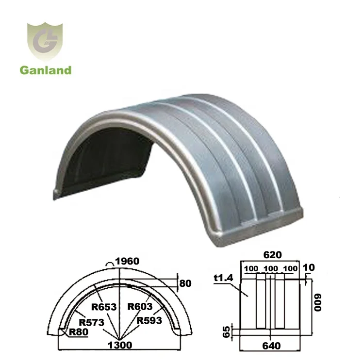 GL-23150 Fashionable Double Axle Aluminum Trailer Fender