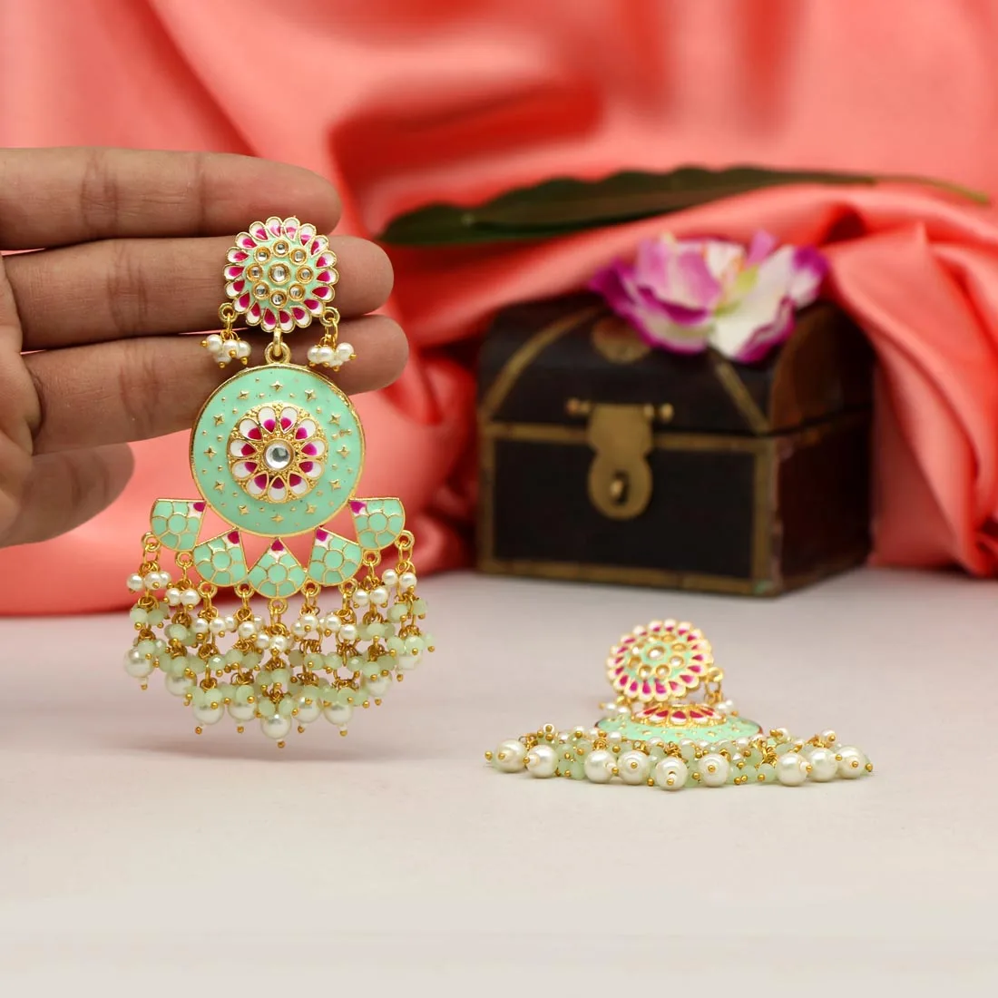 beautiful meenakari Earrings