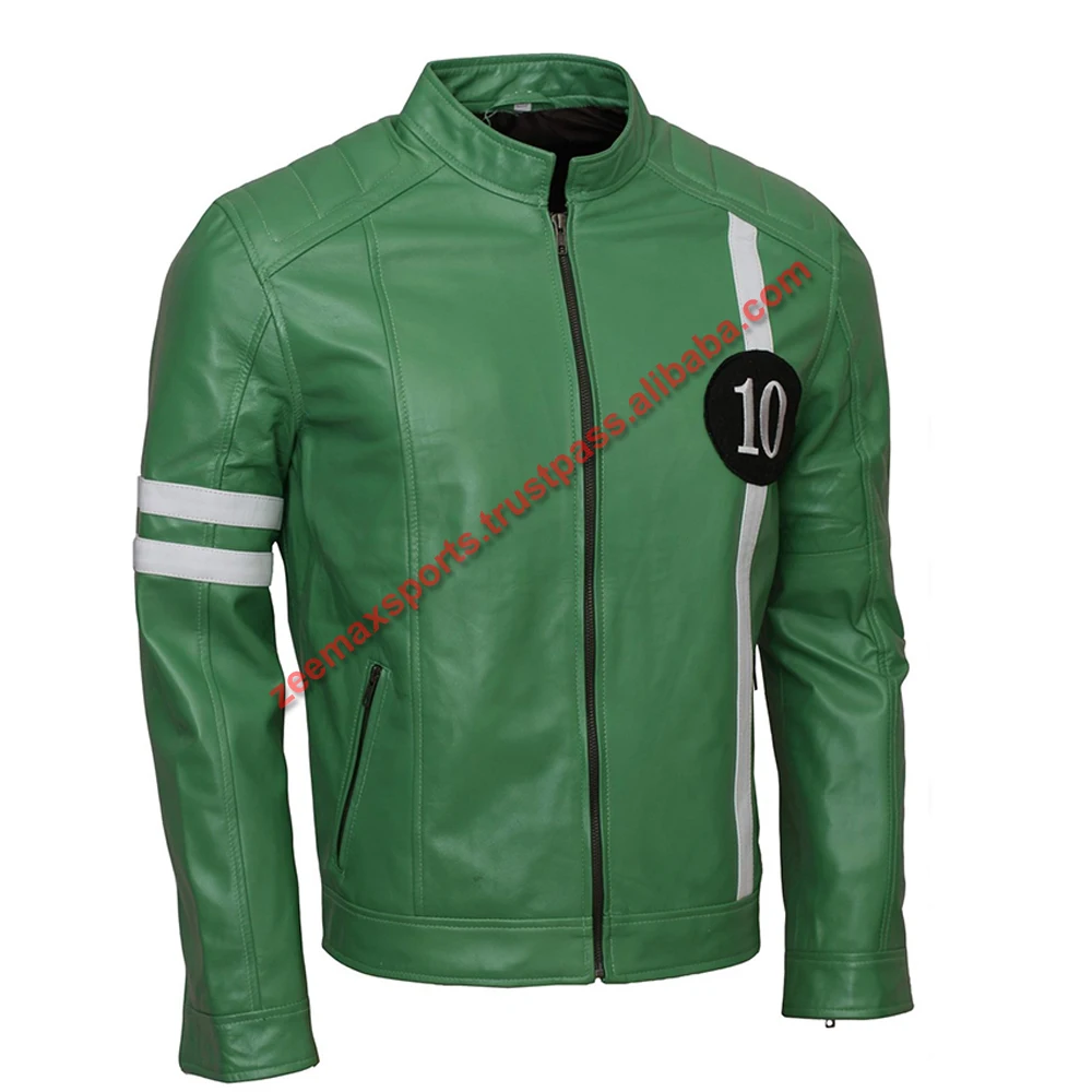 Новая модная дизайнерская классическая мужская мотоциклетная кожаная куртка из овчины