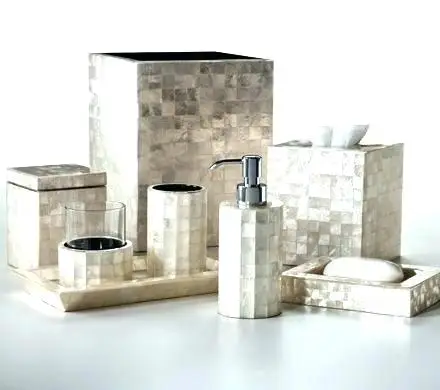 Low cost luxury bath accessories mother of pearl products wholesale