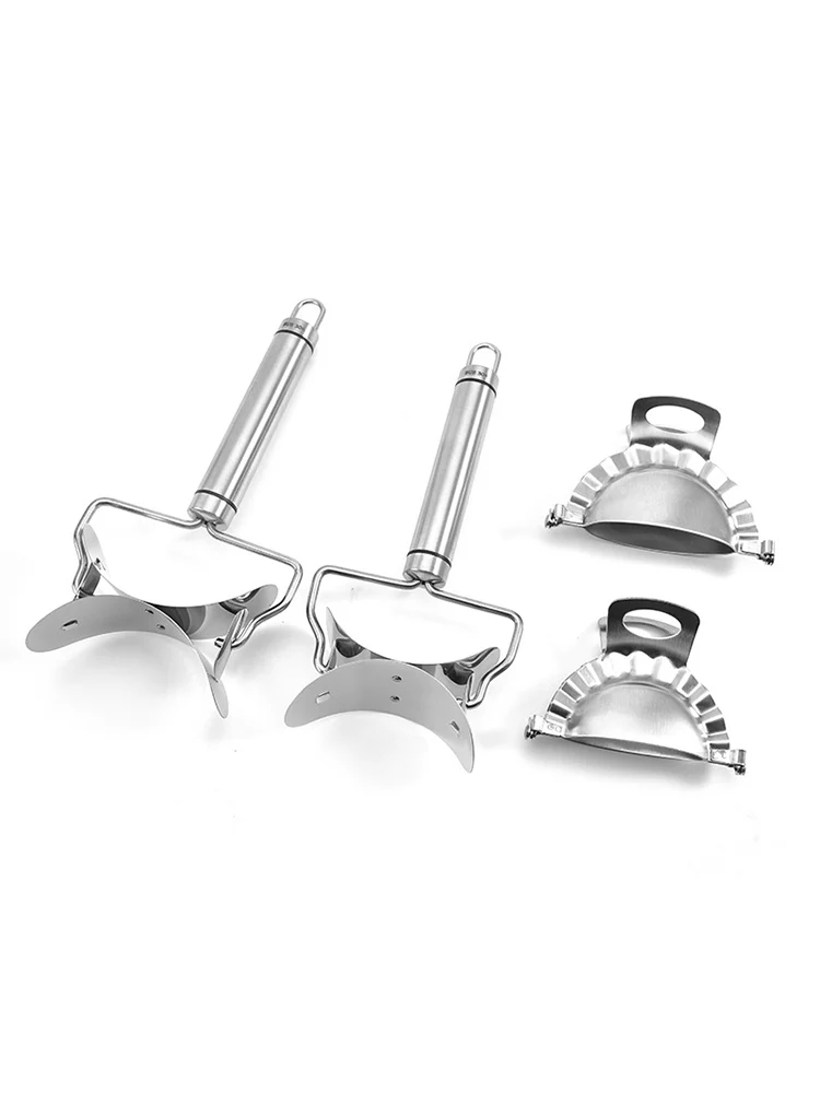 Stainless Steel Dumplings Mold Manual Dumpling Skin Maker Jiaozi Device Pack Clip Machine Dough Cutter Kitchen Pastry Tools