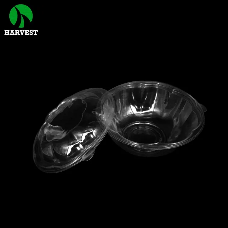 Round RPET PET Plastic Disposable Recyclable Clear Food Container
