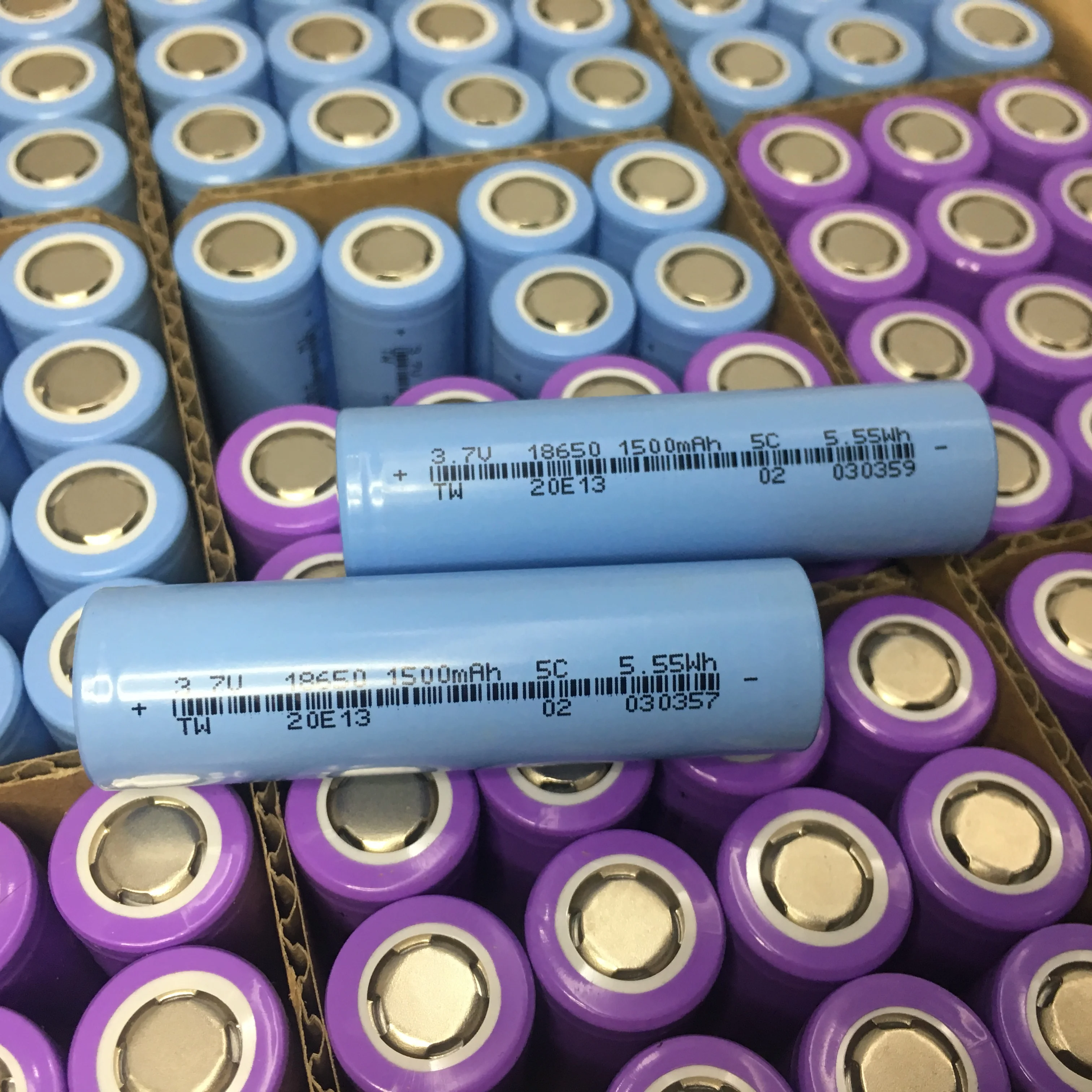 
5C 18650 battery high capacity 3.7v 1500mah li-ion lithium cells 