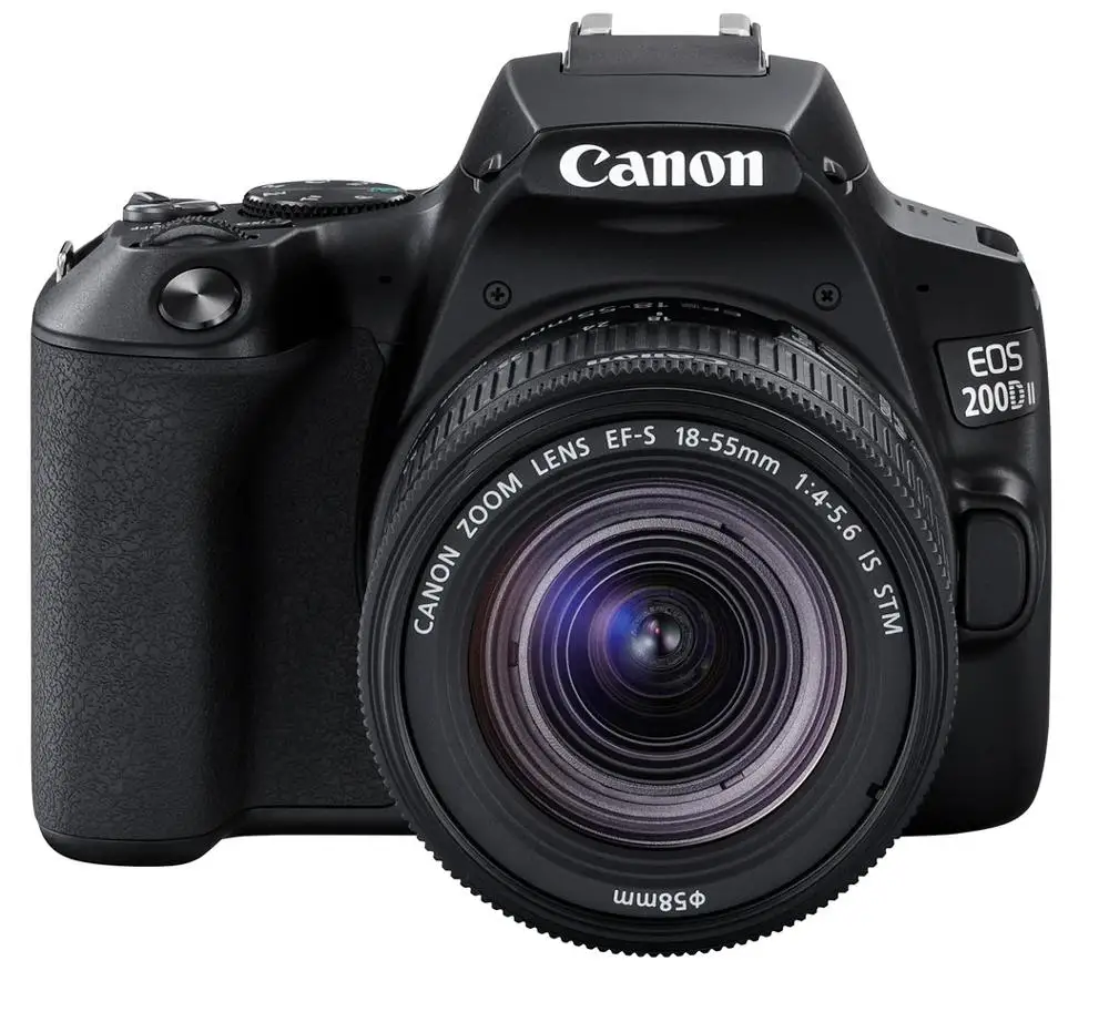  Оптовые продажи новых однообъективной зеркальной камеры CANON EOS 200D II цифровая зеркальная камера черный комплект EF-S фирменнй переходник для объектива 18-55 мм F4-5.6 IS STM плюс 3 лет международной гарантии