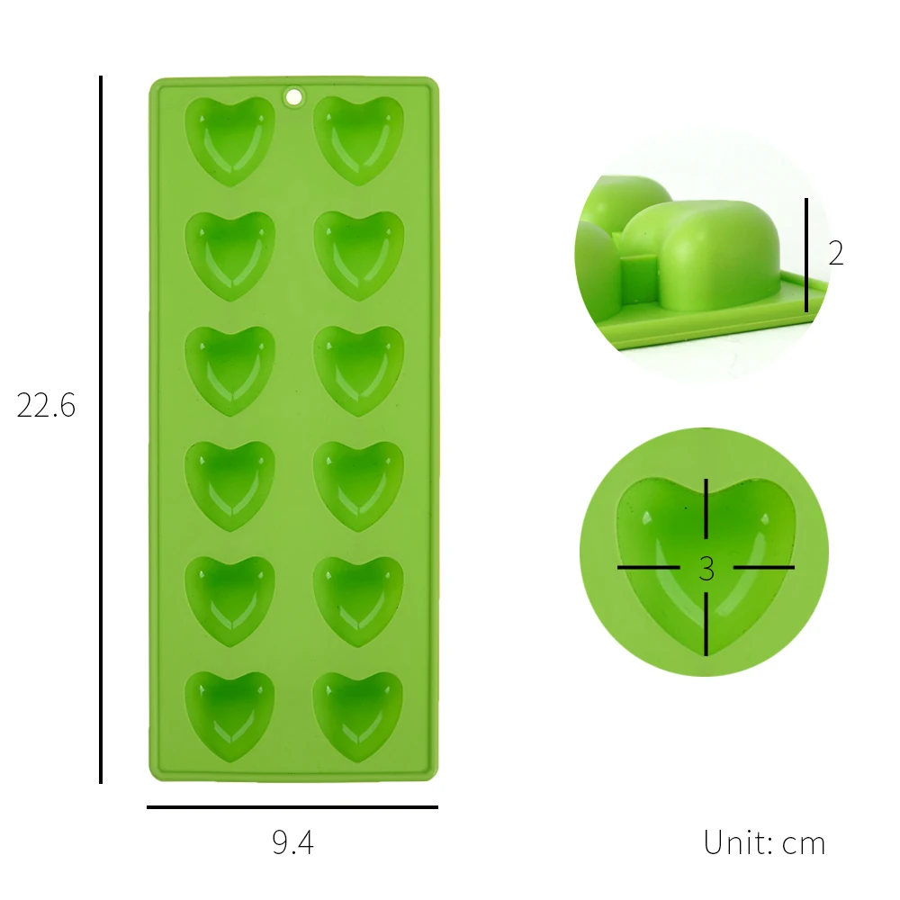 [Планировании] Тайвань сделано 12-полости легко-Flex силиконовый Сердце формы для выпечки Конфета шоколад