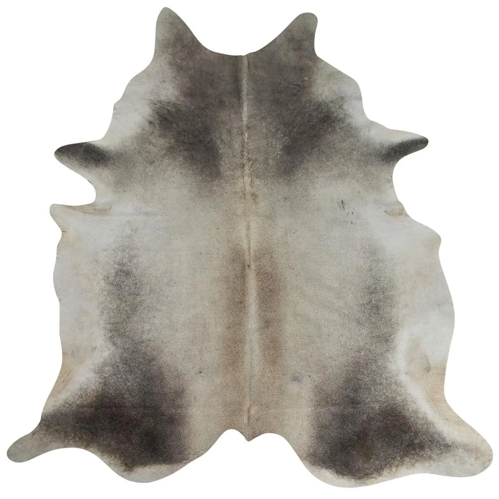 Grey Cowhide Real Leather Hair-on for home and office indoor and outdoor decoration Handmade Carpets and Rugs