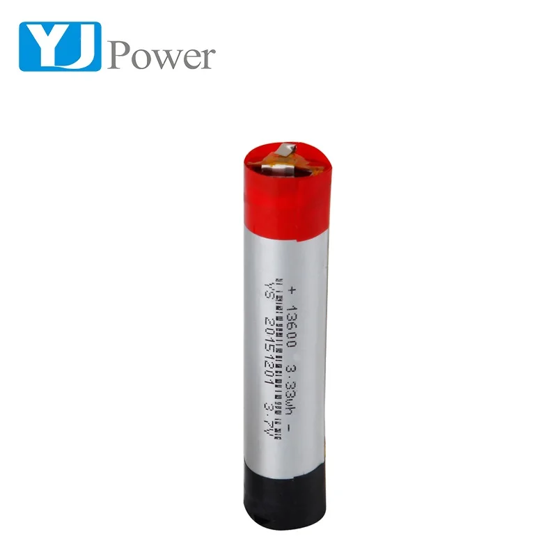 900mAh lithium battery 13600 900mAh 3.7v lithium polymer battery for electronic equipments