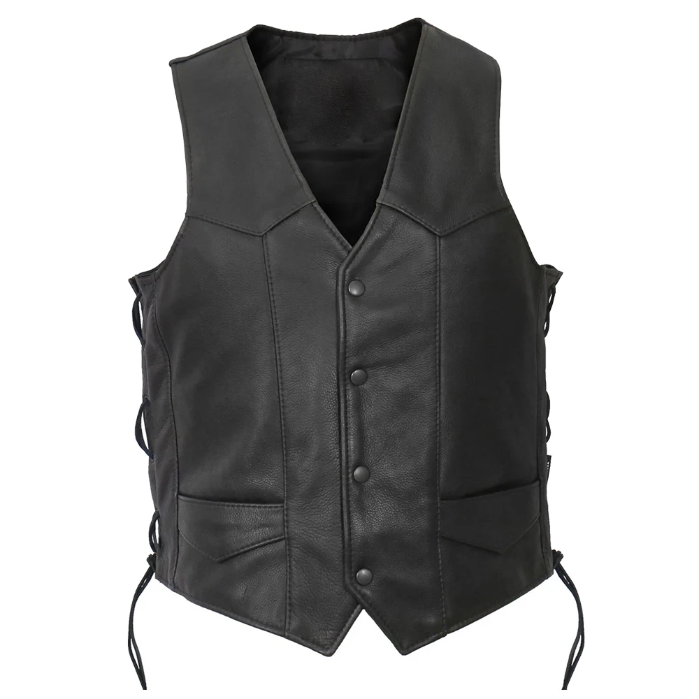 Новинка, модный жилет из натуральной кожи, женские офисные куртки на зиму и весну, жилет из овечьей кожи, черный жилет с хлопковой подкладкой