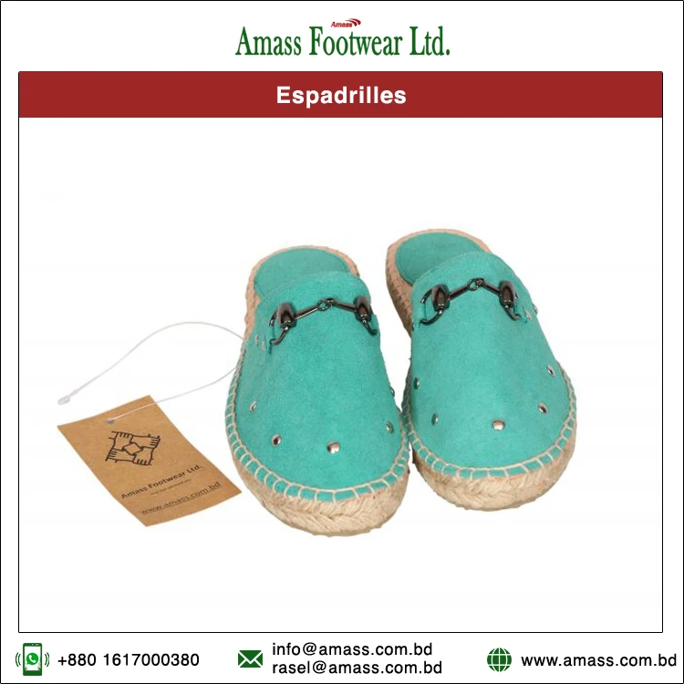 Wholesale Manufacturer & Supplier of Fashionable Trendy Jute Sole Canvas Men Women Unisex Espadrilles Shoes