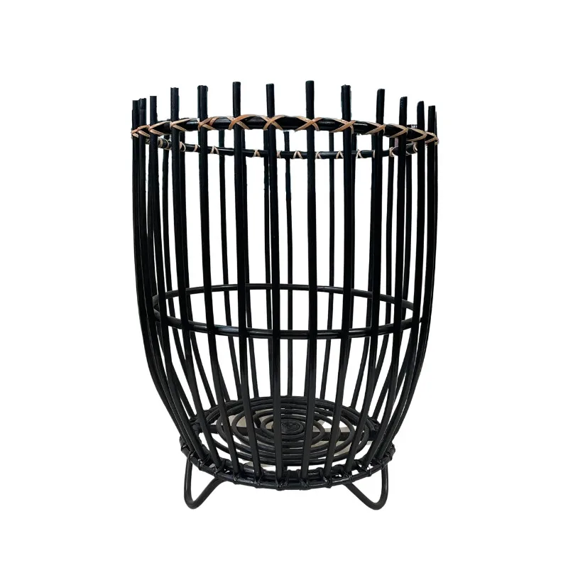 Good Price Large Black Rattan Basket For Storage Laundy Eco-friendly Material From Vietnam